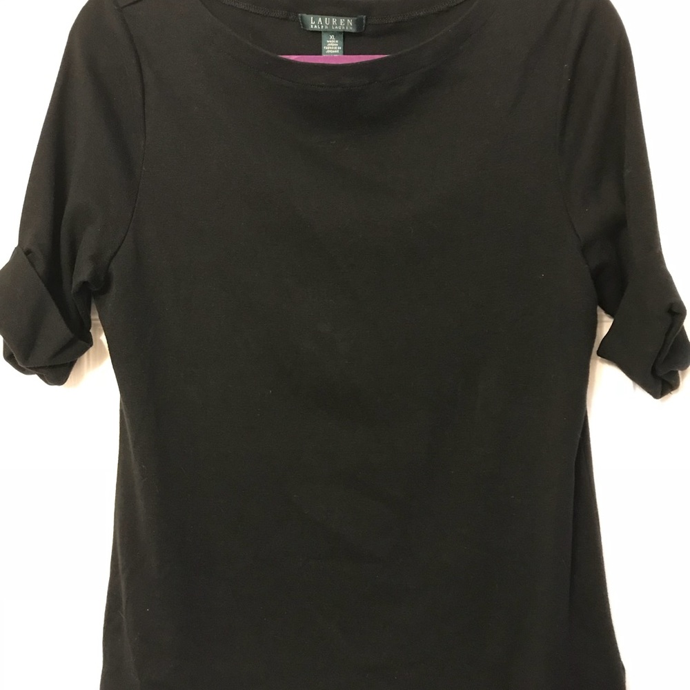 Black short sleeve top